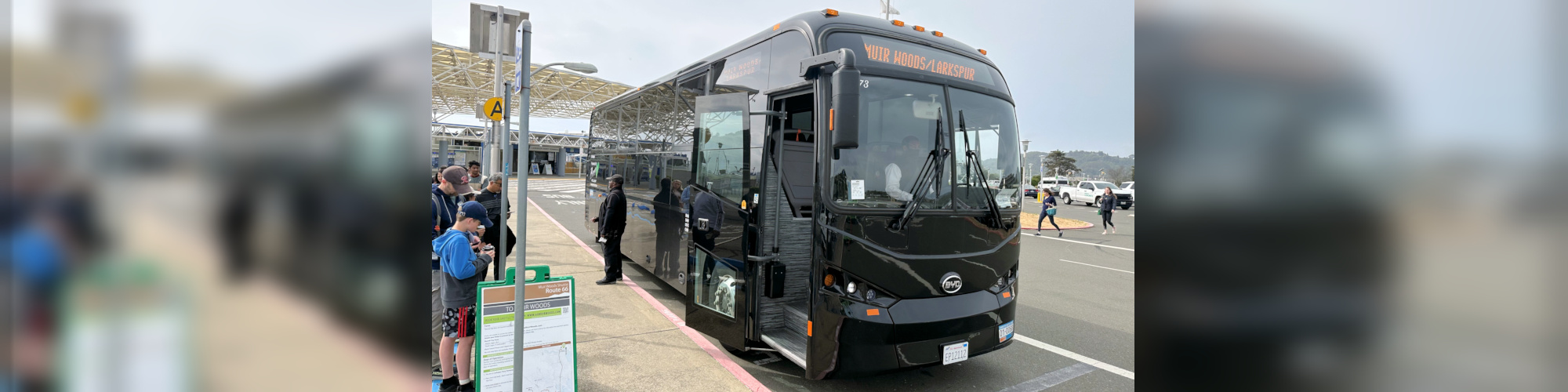 Shuttles in Muir Woods Lot